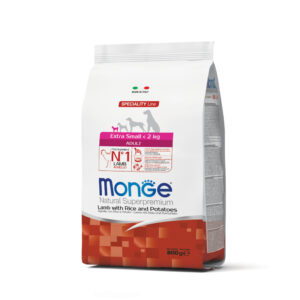 MONGE EXTRA SMALL ADULT AGNELLO CON RISO E PATATE 800 GR