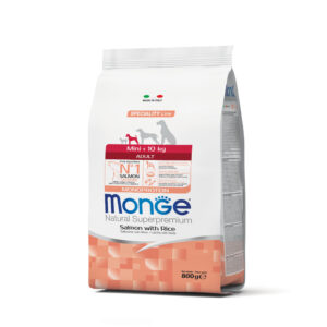 MONGE MINI ADULT MONOPROTEICO SALMONE CON RISO 800 GR