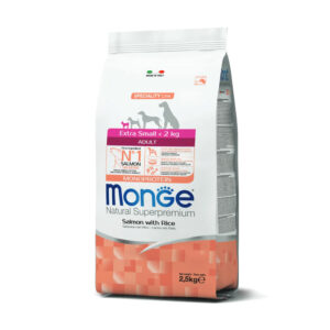 MONGE EXTRA SMALL ADULT MONOPROTEICO SALMONE CON RISO 2.5 KG