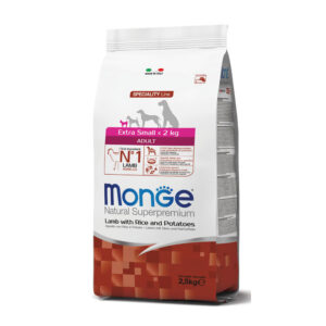 MONGE EXTRA SMALL ADULT AGNELLO CON RISO E PATATE 2.5 KG