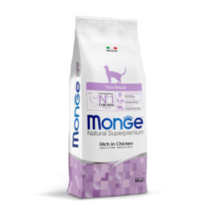 MONGE STERILISED RICCO IN POLLO 10 KG