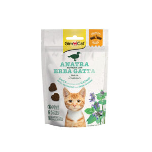 GIMCAT CRUNCHY SNACKS ANATRA CON ERBA GATTA 50 GR
