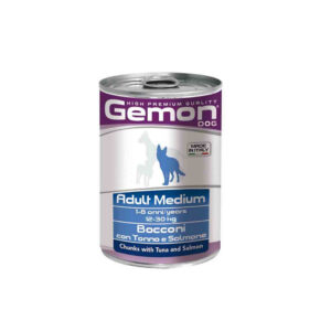 GEMON UMIDO CANE ADULT MEDIUM CON TONNO E SALMONE 415 GR