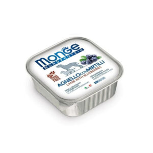 MONGE UMIDO CANE MONOPROTEICO AGNELLO CON MIRTILLI 150 GR