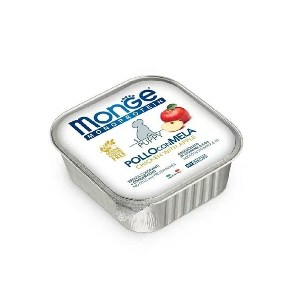 Monge Umido Cane Monoproteico Puppy Pollo Con Mela 150 Gr