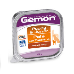 GEMON UMIDO CANE PATÉ PUPPY & JUNIOR TACCHINO 150 GR