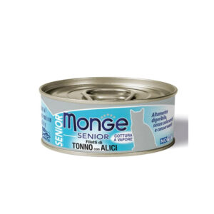 MONGE UMIDO GATTO JELLY SENIOR FILETTI DI TONNO CON ALICI 80 GR