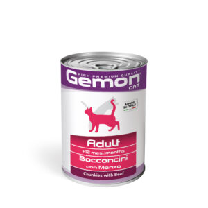 GEMON UMIDO GATTO ADULT BOCCONCINI CON MANZO 400 GR