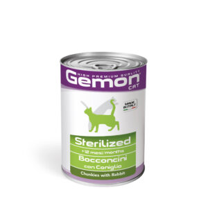 GEMON UMIDO GATTO ADULT STERILIZED BOCCONCINI CON CONIGLIO 415 GR