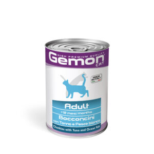 GEMON UMIDO GATTO ADULT BOCCONCINI CON TONNO E PESCE BIANCO 415 GR