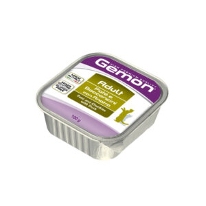 GEMON UMIDO GATTO ADULT PATE E BOCCONCINI CON ANATRA VASCHETTA 100 GR