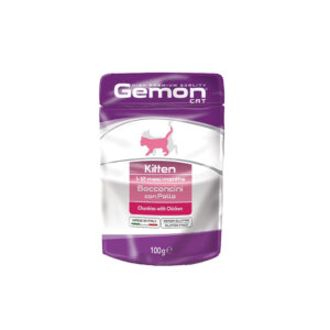 GEMON UMIDO GATTO KITTEN BOCCONCINI CON POLLO BUSTE 100 GR