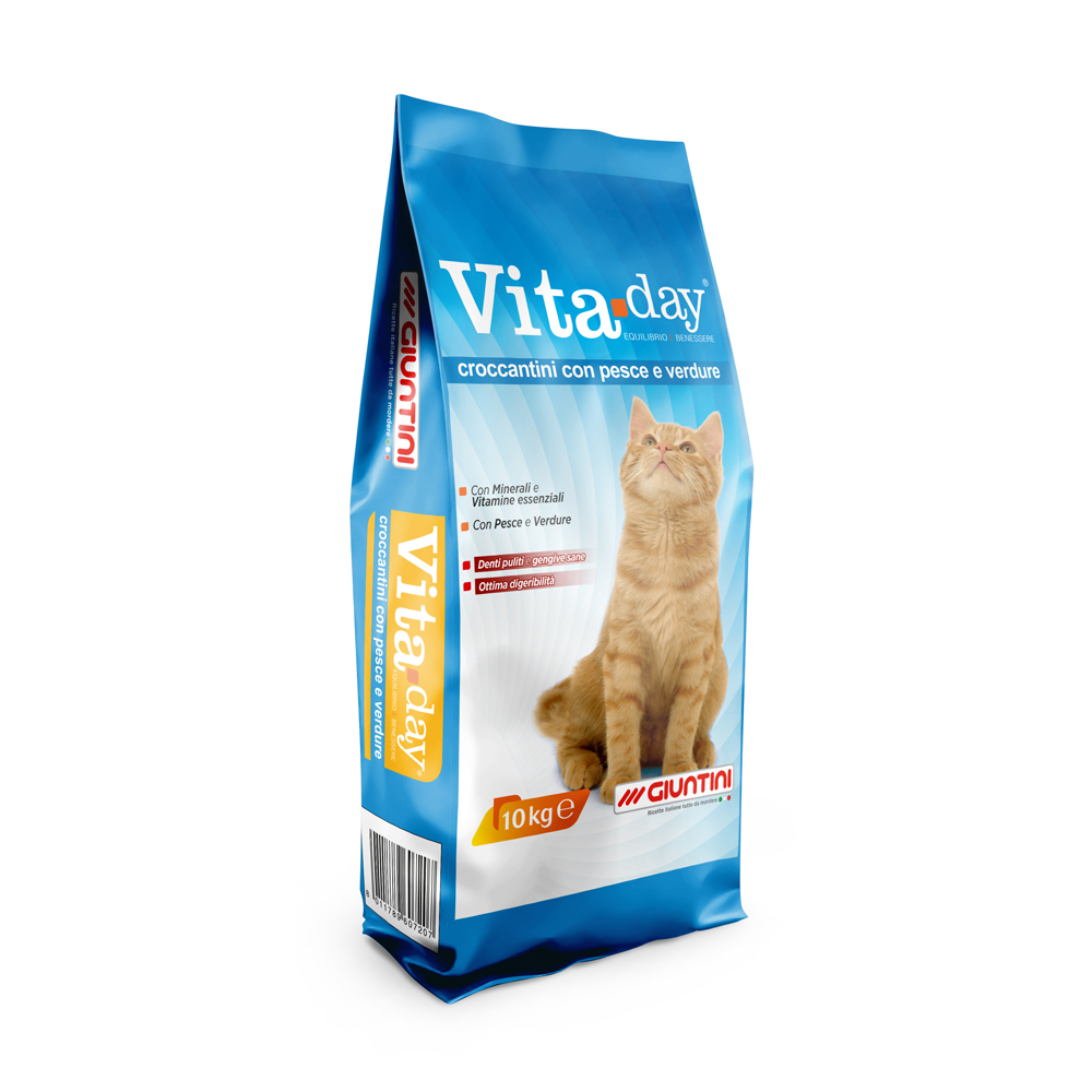 GIUNTINI VITADAY CROCCANTINI GATTO PESCE E VERDURE 10 KG