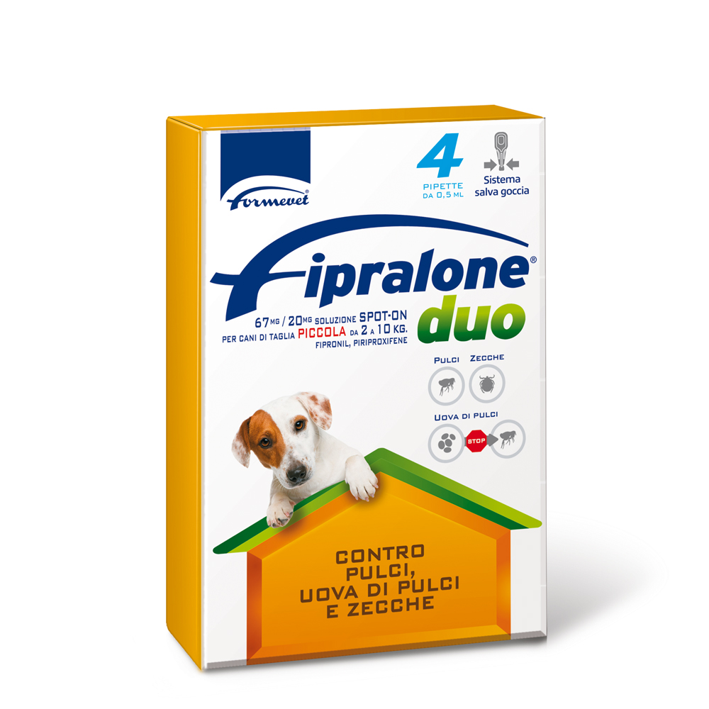 FORMEVET FIPRALONE DUO SPOT-ON 2-10 KG 0,67 ML 4 PIPETTE