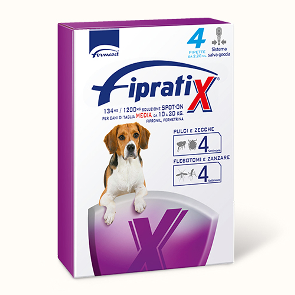 FORMEVET FIPRATIX SPOT-ON 10-20 KG 2.20 ML - CONFEZIONE INTERA 4 PIPETTE