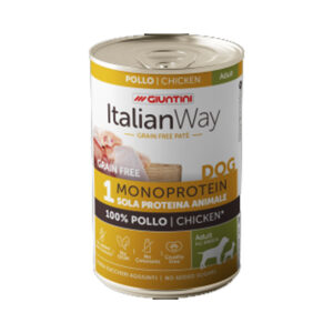 ITALIAN WAY PATÈ CANE ADULT ALL BREED MONOPROTEICO POLLO 400 GR GRAIN FREE