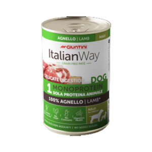 ITALIAN WAY PATÈ CANE ADULT ALL BREED MONOPROTEICO AGNELLO 400 GR GRAIN FREE