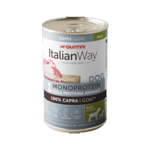 ITALIAN WAY PATÈ CANE ADULT ALL BREED MONOPROTEICO CAPRA 400 GR GRAIN FREE