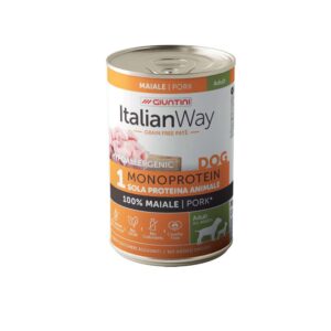 ITALIAN WAY PATÈ CANE ADULT ALL BREED MONOPROTEICO MAIALE 400 GR GRAIN FREE
