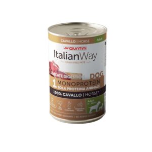 ITALIAN WAY PATÈ CANE ADULT ALL BREED MONOPROTEICO CAVALLO 400 GR GRAIN FREE