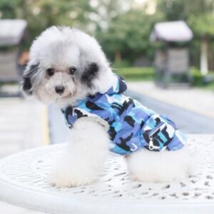 PET TRIBE CAPPOTTINO CAMOUFLAGE BLU 35 CM