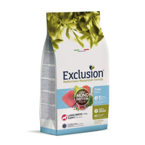 EXCLUSION MEDITERRANEO MONOPROTEICO CANE PUPPY LARGE BREED TONNO 3 KG