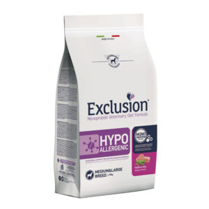 EXCLUSION DIET CANE HYPOALLERGENIC MAIALE E PISELLI ADULT MEDIUM & LARGE BREED 2 KG