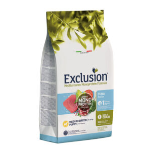 EXCLUSION MEDITERRANEO MONOPROTEICO CANE PUPPY MEDIUM BREED TONNO 3 KG