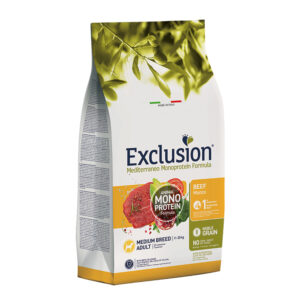 EXCLUSION MEDITERRANEO MONOPROTEICO CANE ADULT MEDIUM BREED MANZO 12 KG