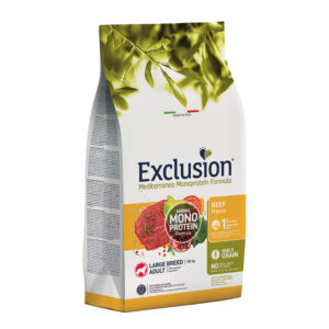 EXCLUSION MEDITERRANEO MONOPROTEICO CANE ADULT LARGE BREED MANZO 12 KG