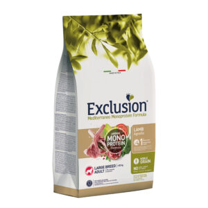 EXCLUSION MEDITERRANEO MONOPROTEICO CANE  ADULT LARGE BREED AGNELLO 12 KG