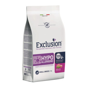 EXCLUSION DIET CANE HYPOALLERGENIC MAIALE E PISELLI  ADULT SMALL BREED 2 KG