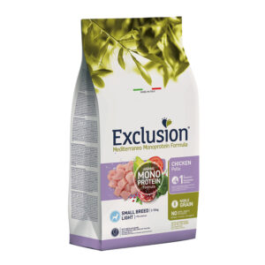 EXCLUSION MEDITERRANEO MONOPROTEICO CANE ADULT SMALL BREED LIGHT POLLO 2 KG