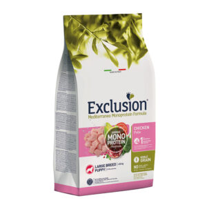 EXCLUSION MEDITERRANEO MONOPROTEICO CANE PUPPY LARGE BREED POLLO 12 KG