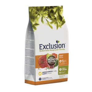 EXCLUSION MEDITERRANEO MONOPROTEICO CANE PUPPY MEDIUM BREED MANZO 3 KG