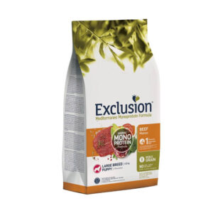 EXCLUSION MEDITERRANEO MONOPROTEICO CANE PUPPY LARGE BREED MANZO 12 KG