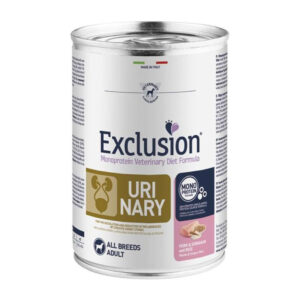 EXCLUSION DIET UMIDO CANE URINARY MAIALE & SORGO E RISO ADULT ALL BREEDS 400 GR