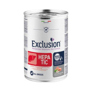 EXCLUSION DIET UMIDO CANE HEPATIC MAIALE & RISO E PISELLI ADULT ALL BREEDS 400 GR