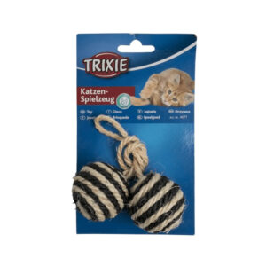 TRIXIE GIOCO 2 PALLINE CON CORDA IN SISAL 4.5 CM