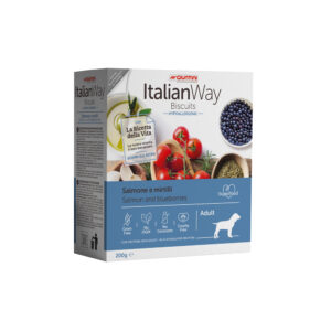 ITALIAN WAY BISCOTTI CANE ADULT HYPOALLERGENIC SALMONE E MIRTILLI 200 GR