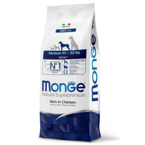 MONGE MEDIUM ADULT RICCO DI POLLO 12 KG