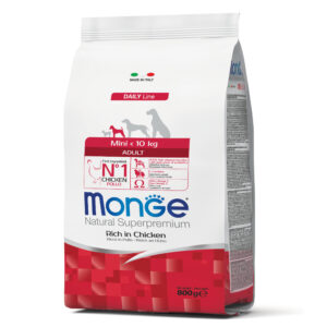 MONGE MINI ADULT RICCO DI POLLO 800 GR