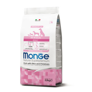 MONGE ALL BREEDS ADULT MONOPROTEICO MAIALE CON RISO E PATATE 2.5 KG