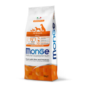 MONGE ALL BREEDS ADULT MONOPROTEICO ANATRA CON RISO E PATATE 12 KG