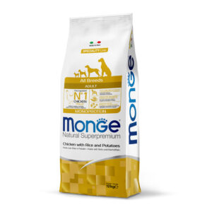 MONGE ALL BREEDS ADULT POLLO CON RISO E PATATE 12 KG