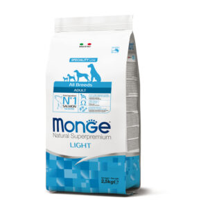 MONGE ALL BREEDS ADULT LIGHT SALMONE CON RISO 2.5 KG