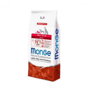 MONGE MINI ADULT MONOPROTEICO AGNELLO CON RISO E PATATE 7.5 KG