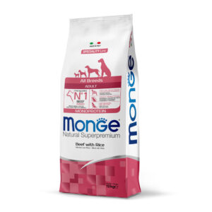 MONGE ALL BREEDS ADULT MONOPROTEICO MANZO CON RISO 12 KG
