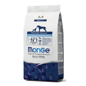 MONGE MEDIUM STARTER RICCO DI POLLO 1.5 KG