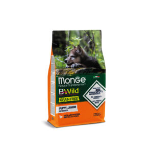 MONGE BWILD GRAIN FREE ALL BREEDS PUPPY & JUNIOR ANATRA CON PATATE 2.5 KG